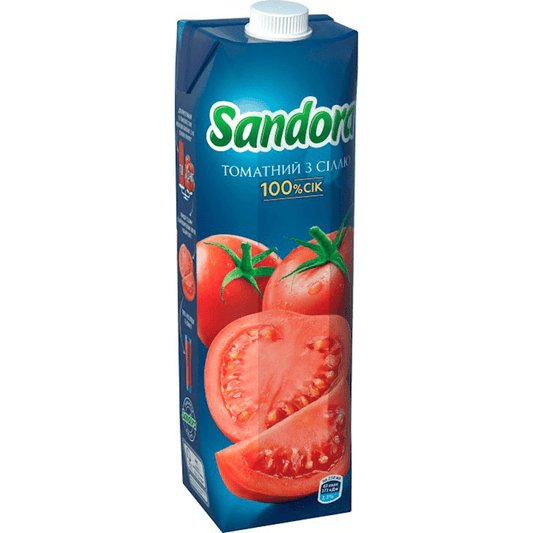 TOMATO JUICE SALTED STERILIZED SANDORA 0.95L.