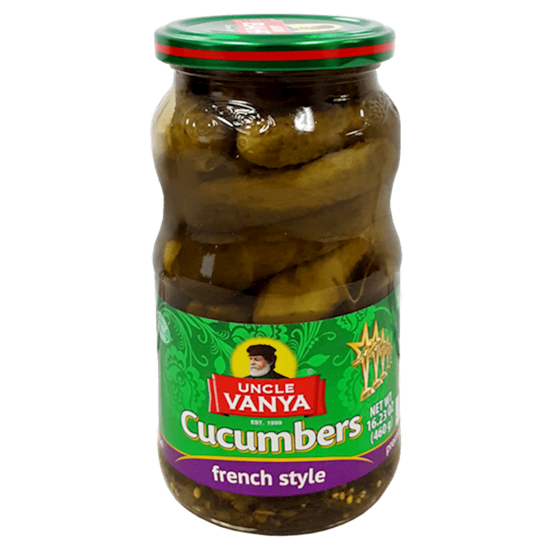 UNCLE VANYA PICKLED BABY CUCUMBERS, FRENCH STYLE (3-6 CM) 460ML