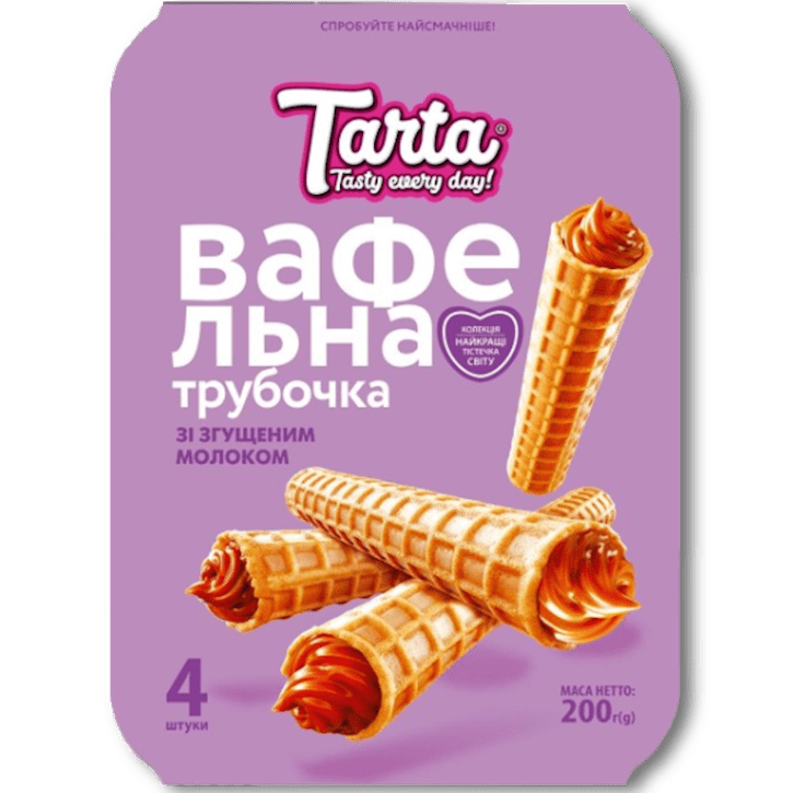 TARTA WAFER TUBE W/CONDENSED MILK 200G