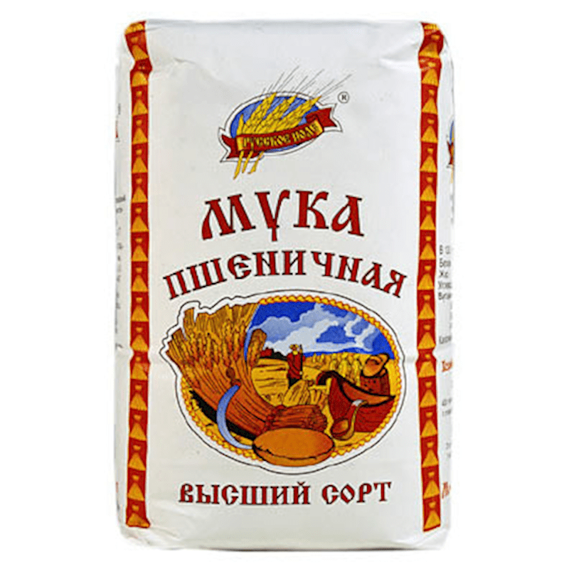 WHEAT FLOUR PSHENICHNAYA 2KG. RUSSKOE POLE