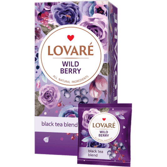 LOVARE TEA BLACK  WILD BERRY 24TB