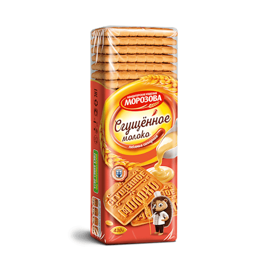 COOKIES CONDENSED MILK 430G  MOROZOVA