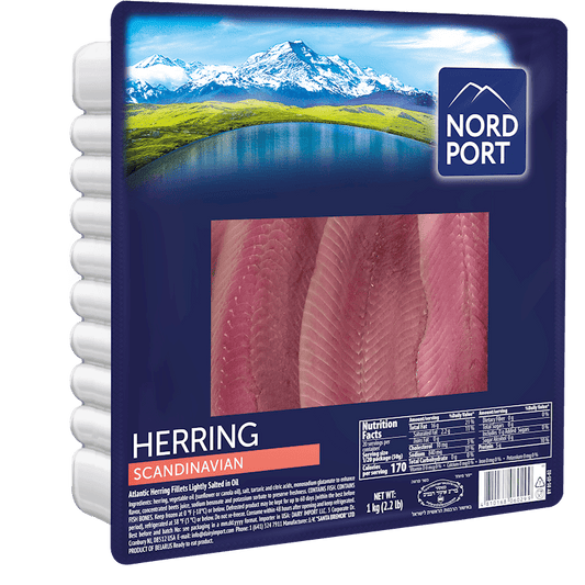 NORD PORT Atlantic Herring Fillets Scandinavian Style,1000g/2.2LB