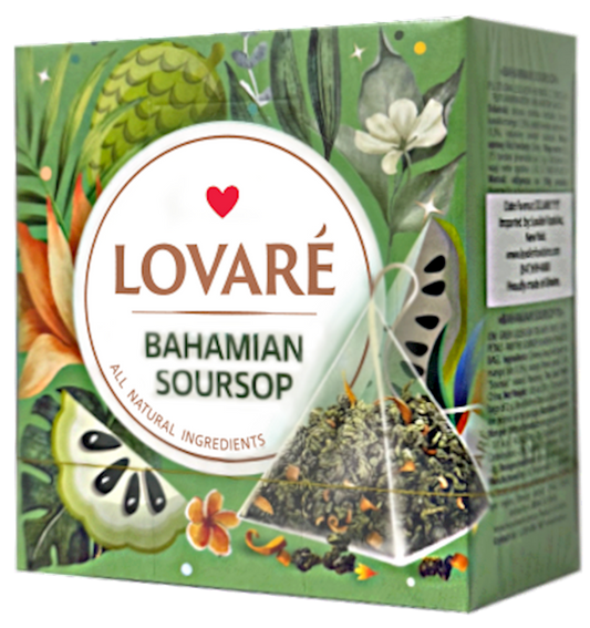 LOVARE TEA GREEN  BAHAMIAN SOURSOP  PYRAMIDS 30G