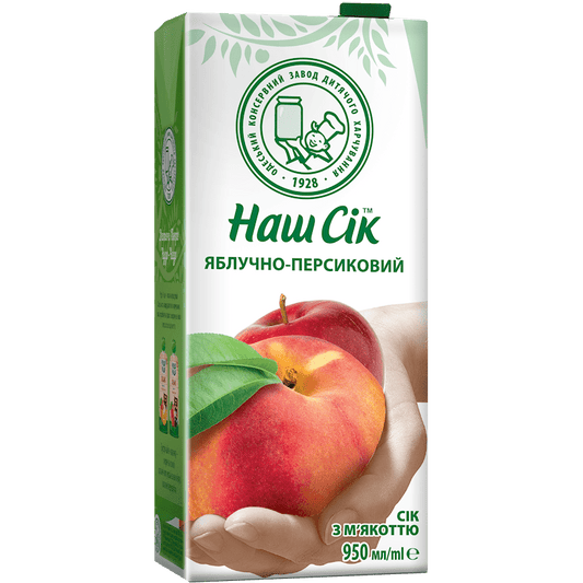 NASH SOK JUICE APPLE-PEACH, 0.95