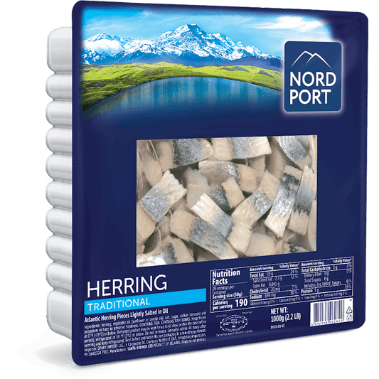 NORD PORT ATLANTIC HERRING PIECES TRADITIONAL IN OIL, 1000G