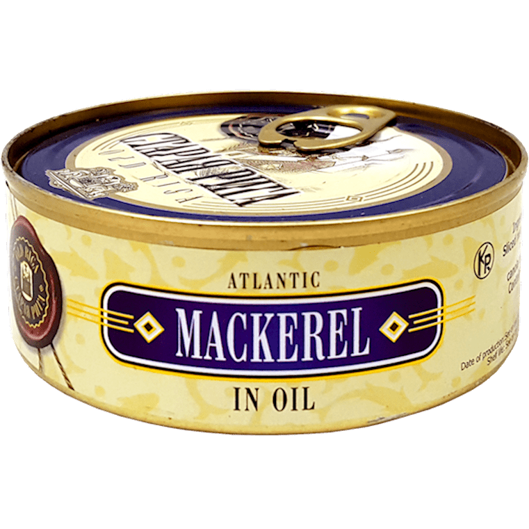 OLD RIGA Kosher Atlantic Mackerel in Oil E/O, Latvia, 240g