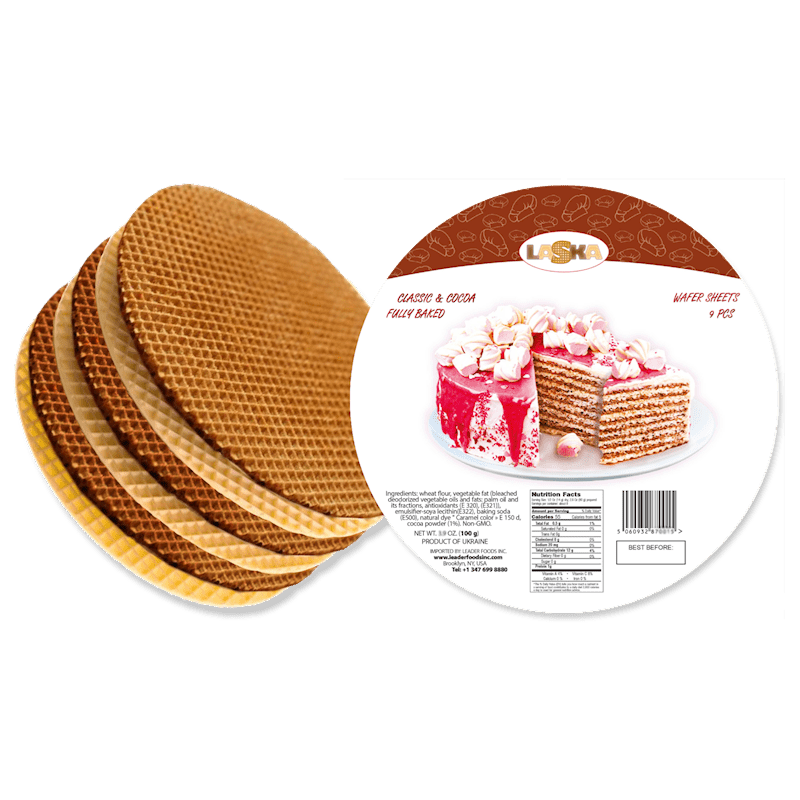 WAFER LAYERS ROUND  CLASSIC & CHOCO  100G LASKA