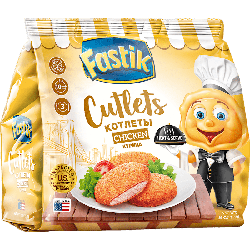 FASTIK CUTLETS W/CHICKEN 1LB