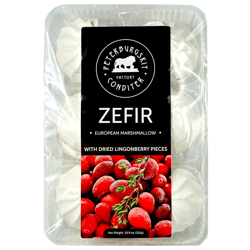 FACTORY ZEFIR ''DRIED LINGONBERRY PIECES'' 310G PETERBURGSKIY CONDITER