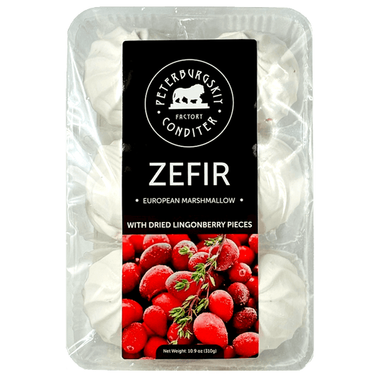 FACTORY ZEFIR ''DRIED LINGONBERRY PIECES'' 310G PETERBURGSKIY CONDITER