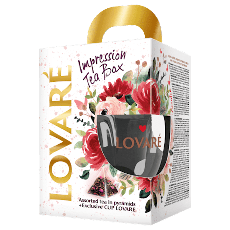 LOVARE GIFT SET W/CUP TEA IN PYRAMIDS 28TB