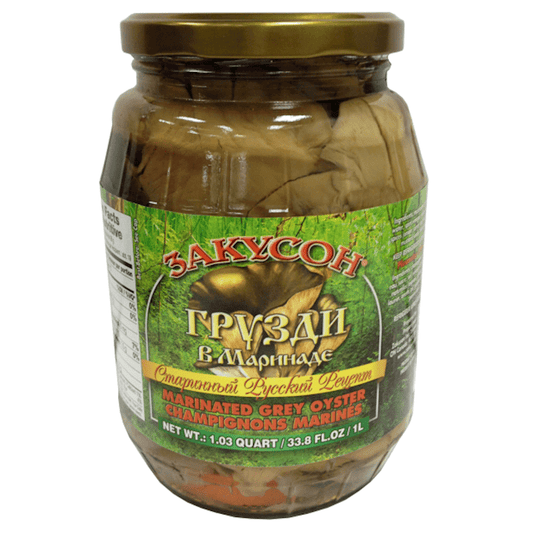 ZAKUSON MARINATED GREY OYSTER MUSHROOMS 1L