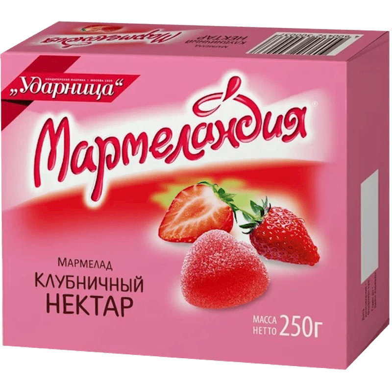 MARMALADE STRAWBERRY NECTAR  250G UDARNITSA MARMELANDIA