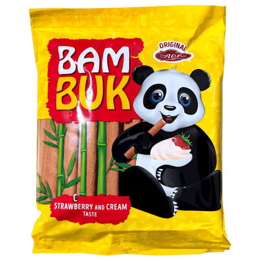 CRUNCHY STICKS STRAWBERRY 200G  BAMBUK