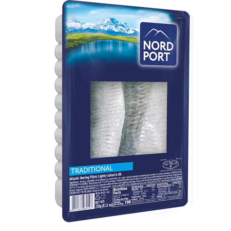 NORD PORT ALTANTIC HERRING FILLETS TRADITIONAL IN OIL, 230G