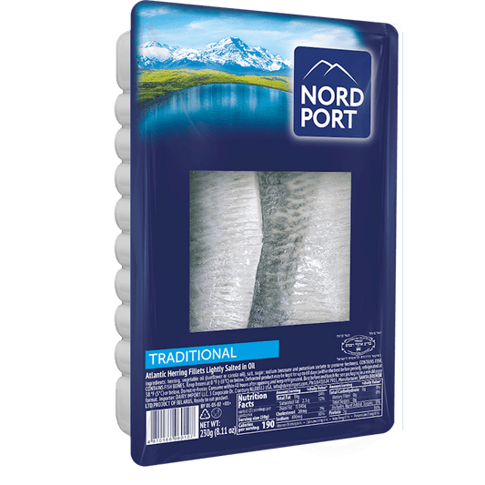 NORD PORT ALTANTIC HERRING FILLETS TRADITIONAL IN OIL, 230G