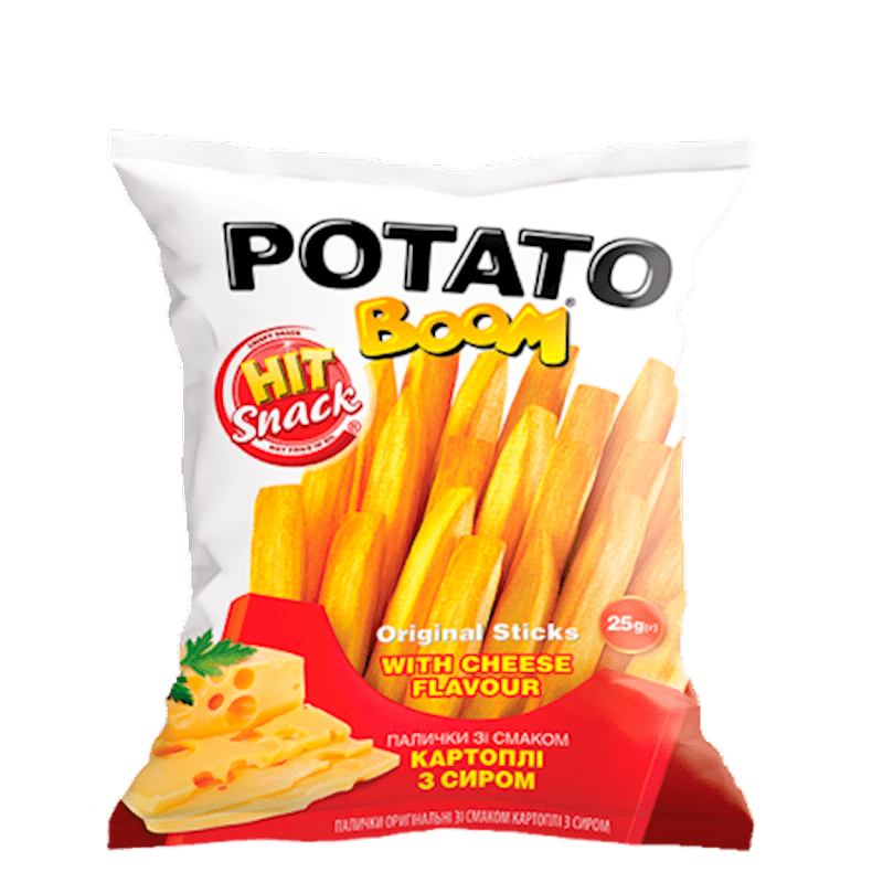 CORN SNACK WITH POTATO AND CHEESE FLAVOR 25G ZOLOTOE