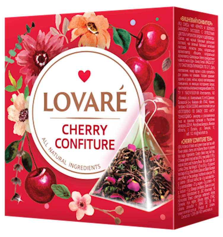 LOVARE TEA  CHERRY CONFITURE  PYRAMIDS 30G