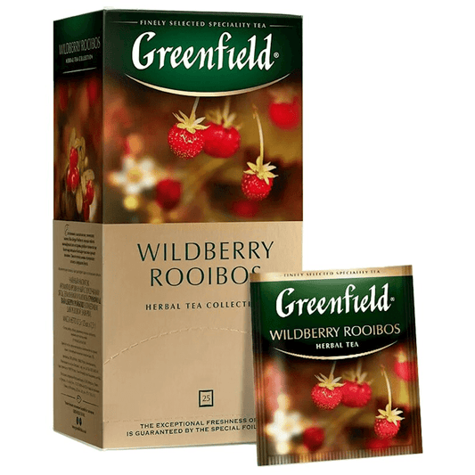 TEA BLACK WILDBERRY ROIBOS  25 TB GREENFIELD