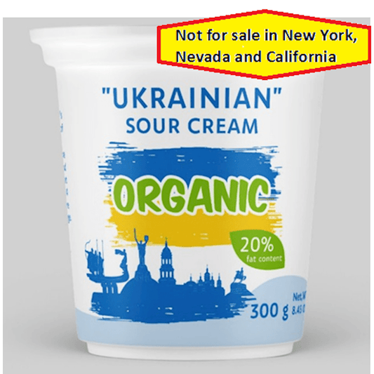 ORGANIC "UKRANIAN" SOUR CREAM 20% 300GR ORGANIC MILK