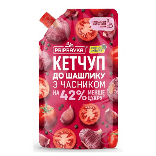 RIPRAVKA KETCHUP FOR SHASHLIKU W/GARLIC DOY PACK 400 GR