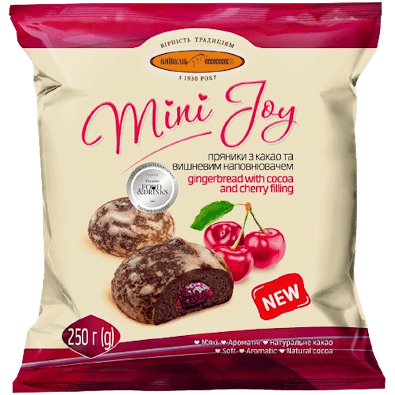 GINGERBREAD W/COCOA&CHERRY FLAVORS 250GR MINI JOY