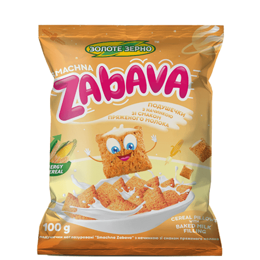 SNACK PODUSHECHKI  SMACHNA BAKED MILK FILLING 100G ZOLOTOE  ZABAVA