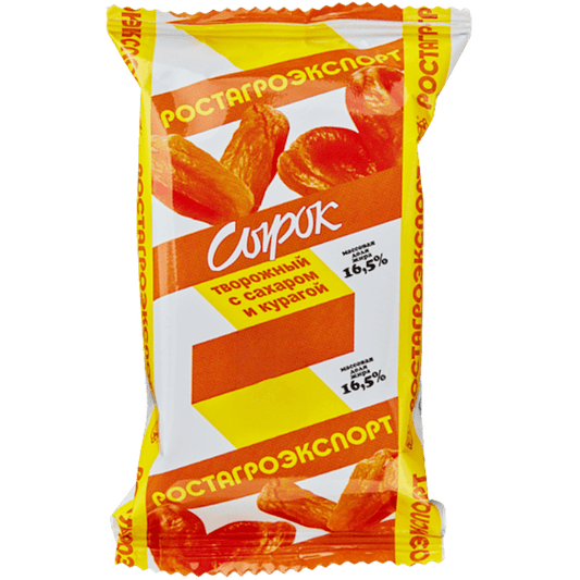 Rostagroexport CHEESE MASSA  W/DRIED APRICOT 16.5% 90G