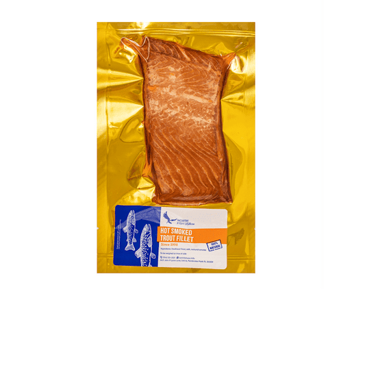 HOT SMOKED TROUT FILLET IN VACUUM PACK ~ 0.8 LB