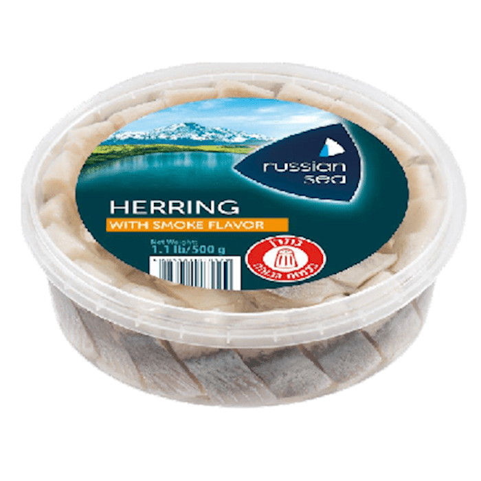 RUSSIAN SEA ATLANTIC HERRING PIECES SMOKED 500G