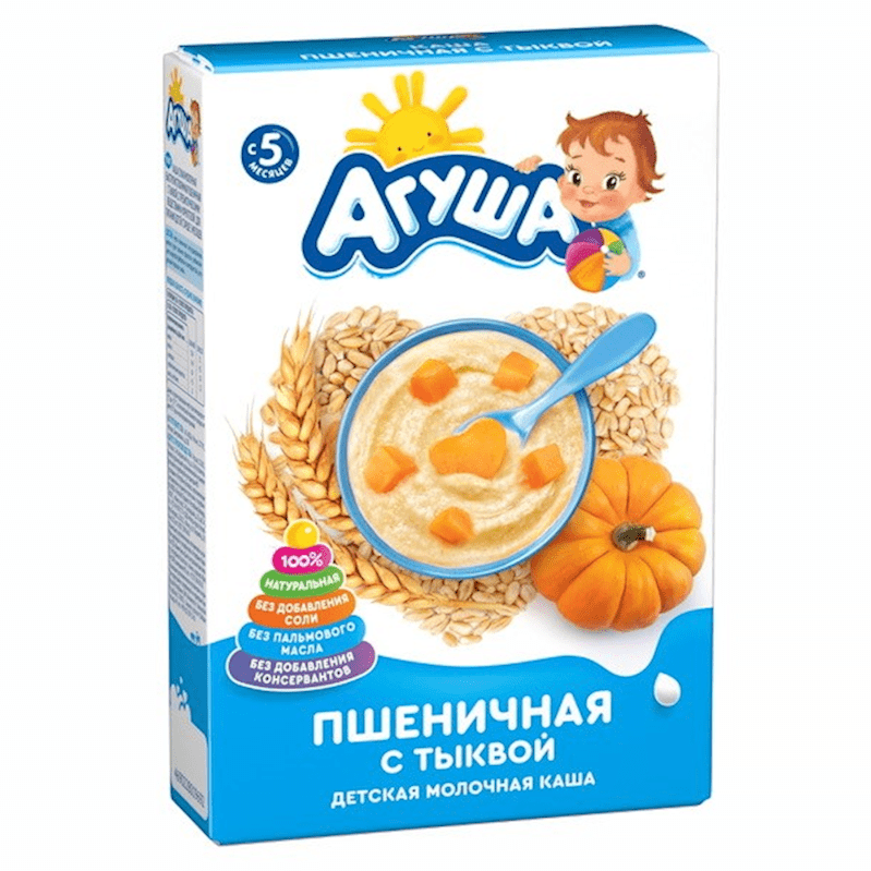 AGUSHA WHEAT-PUMPKIN W/MILK CEREAL 200GR