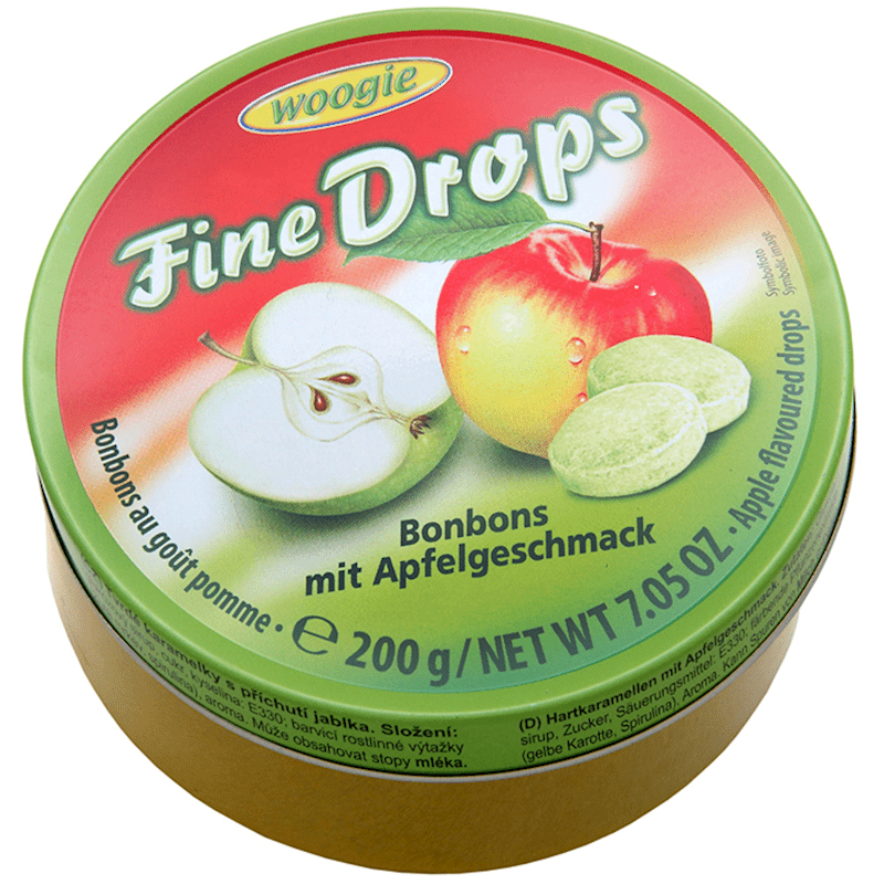 WOOGIE FINE DROPS WITH  APPLE FLAVOR 200 GR