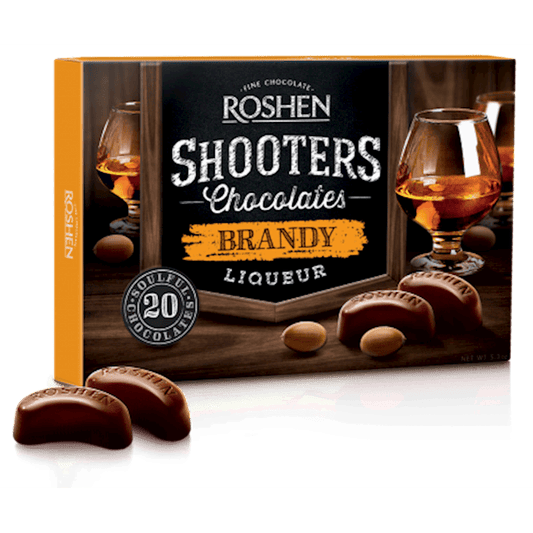 CHOCOLATE  SHOOTERS  W/BRANDY 150G