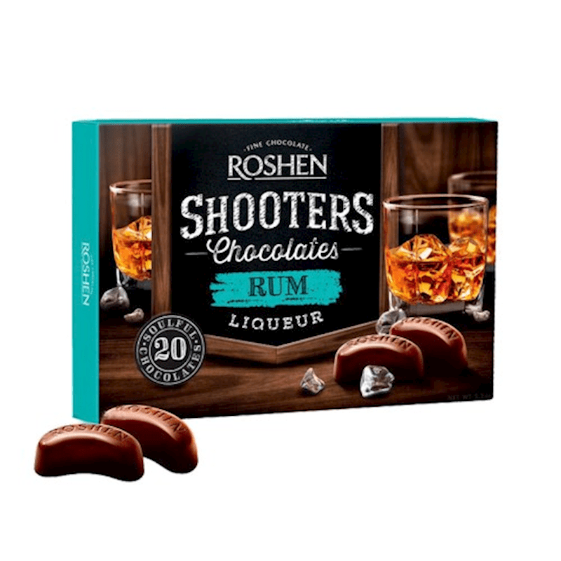CHOCOLATE SHOOTERS WITH RUM 150G