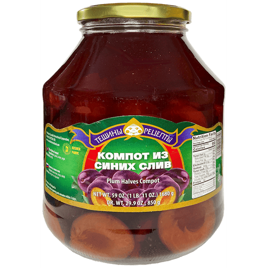 Tescheni Recepti COMPOT PLUM HALVES KOSHER 1.7 LTR