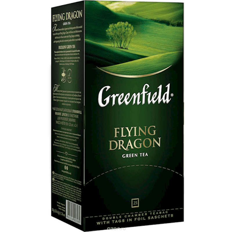 GREENFIELD GR.TEA FLYING DRAGON 25 PAK