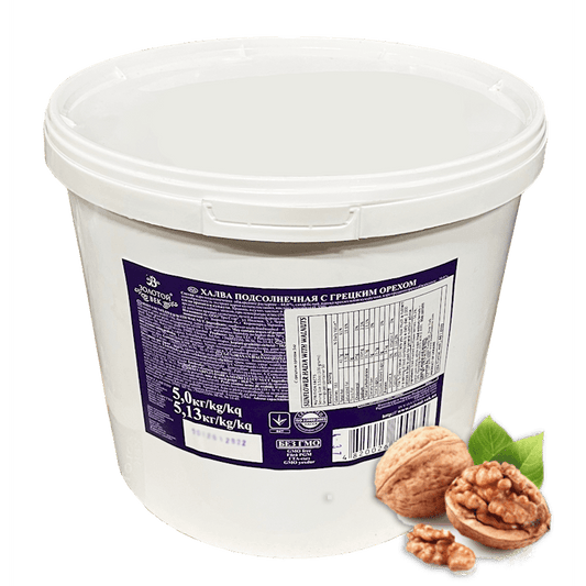 HALVA SUNFLOWER WITH WALNUTS IN PAIL 11 LB