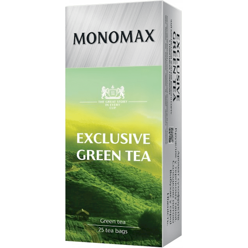 MONOMAX TEA  GREEN EXCLUSIVE  25x1.5 GR  UKRAINE