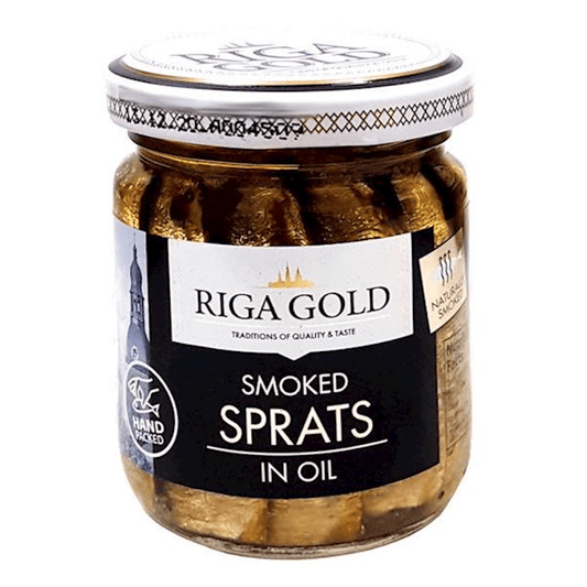 RIGA SMOKED SPRATS IN OIL JAR 100 GR