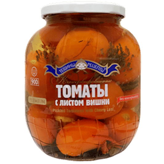 TOMATOES WITH CHERRY LEAF KOSHER 900 ML