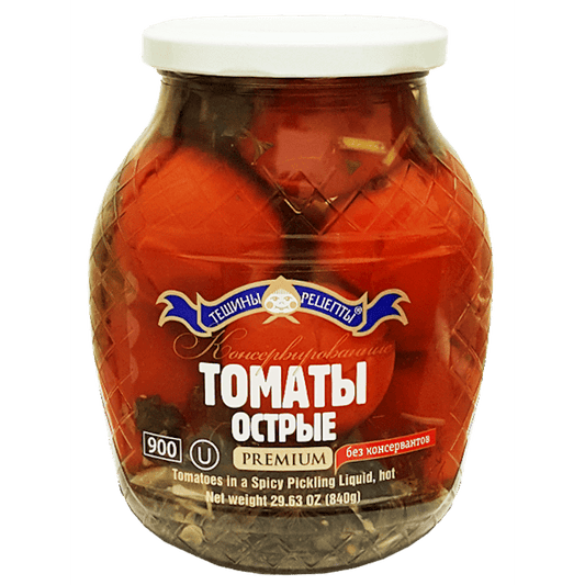 Tescheni Recepti TOMATO WITH HOT PEPPER MARINATED KOSHER 900 ML