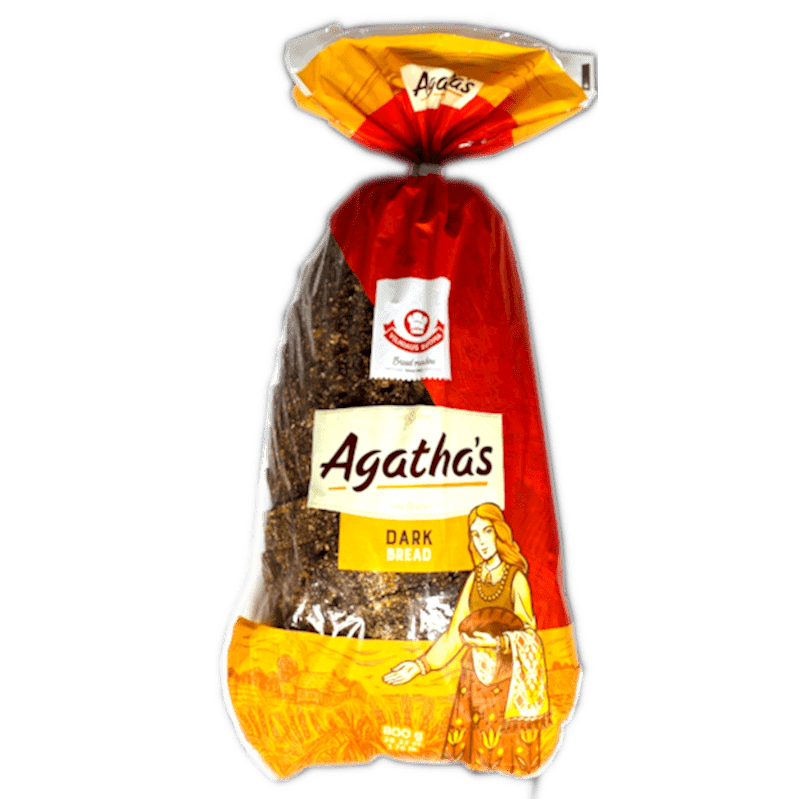 VILNIAUS DUONA BREAD RYE DARK AGATHA'S SLICED ,LITHUANIA 800 GR