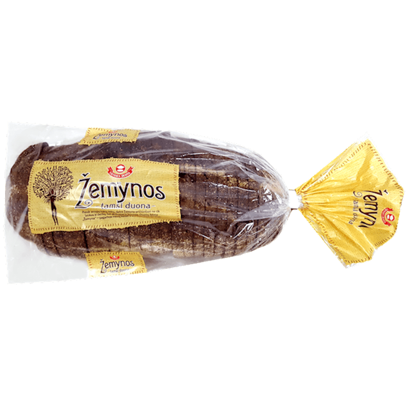 VILNIAUS DUONA BREAD RYE DARK ZEMYNA SLICED ,LITHUANIA , 800 GR