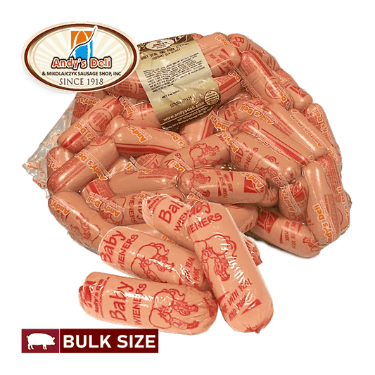 ANDY'S WIENERS BABY VEAL & PORK BY LB ~ 5 LB