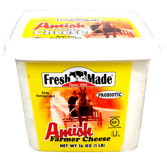 FRESH MADE FARMER CHEESE AMISH ,USA, 16OZ