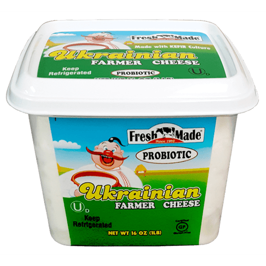 FRESH MADE FARMER CHEESE UKRAINIAN 16 OZ