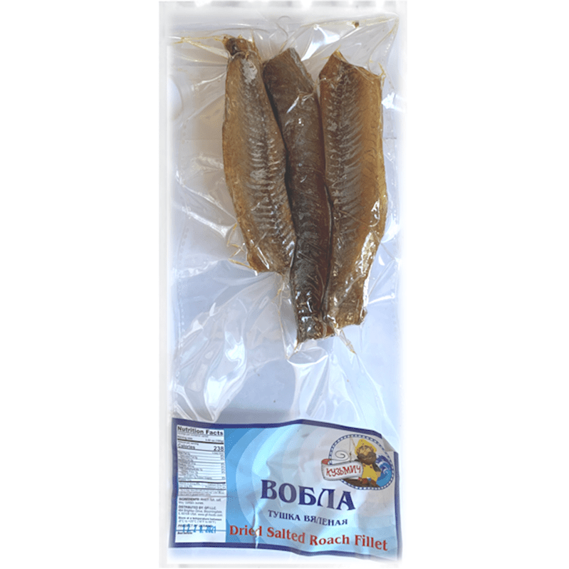 KUZMICH DRY FISH FILLET ROACH  VOBLA TUSHKA V/P 170g